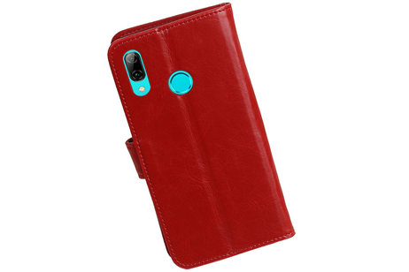 BAOHU Zakelijke Book Case Telefoonhoesje Geschikt voor de Huawei Honor 10 Lite - Portemonnee Hoesje - Pasjeshouder Wallet Case - Rood
