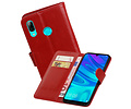 BAOHU Zakelijke Book Case Telefoonhoesje Geschikt voor de Huawei Honor 10 Lite - Portemonnee Hoesje - Pasjeshouder Wallet Case - Rood