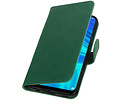 BAOHU Zakelijke Book Case Telefoonhoesje Geschikt voor de Huawei Honor 10 Lite - Portemonnee Hoesje - Pasjeshouder Wallet Case - Groen
