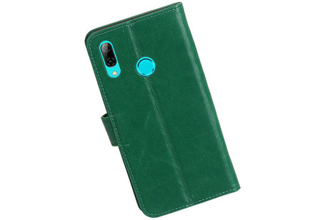 BAOHU Zakelijke Book Case Telefoonhoesje Geschikt voor de Huawei Honor 10 Lite - Portemonnee Hoesje - Pasjeshouder Wallet Case - Groen