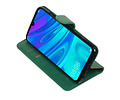 BAOHU Zakelijke Book Case Telefoonhoesje Geschikt voor de Huawei Honor 10 Lite - Portemonnee Hoesje - Pasjeshouder Wallet Case - Groen