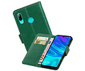 BAOHU Zakelijke Book Case Telefoonhoesje Geschikt voor de Huawei Honor 10 Lite - Portemonnee Hoesje - Pasjeshouder Wallet Case - Groen