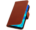 BAOHU Zakelijke Book Case Telefoonhoesje Geschikt voor de Huawei Honor 10 Lite - Portemonnee Hoesje - Pasjeshouder Wallet Case - Bruin