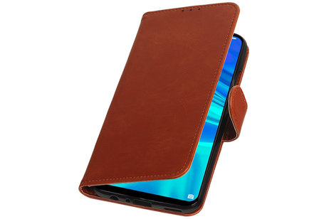 BAOHU Zakelijke Book Case Telefoonhoesje Geschikt voor de Huawei Honor 10 Lite - Portemonnee Hoesje - Pasjeshouder Wallet Case - Bruin