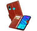 BAOHU Zakelijke Book Case Telefoonhoesje Geschikt voor de Huawei Honor 10 Lite - Portemonnee Hoesje - Pasjeshouder Wallet Case - Bruin