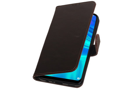 BAOHU Zakelijke Book Case Telefoonhoesje Geschikt voor de Huawei Honor 10 Lite - Portemonnee Hoesje - Pasjeshouder Wallet Case - Mocca