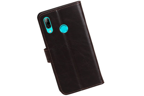 BAOHU Zakelijke Book Case Telefoonhoesje Geschikt voor de Huawei Honor 10 Lite - Portemonnee Hoesje - Pasjeshouder Wallet Case - Mocca