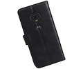 BAOHU Zakelijke Book Case Telefoonhoesje Geschikt voor de Motorola Moto G7 - Portemonnee Hoesje - Pasjeshouder Wallet Case - Zwart