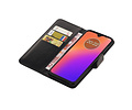 BAOHU Zakelijke Book Case Telefoonhoesje Geschikt voor de Motorola Moto G7 - Portemonnee Hoesje - Pasjeshouder Wallet Case - Zwart
