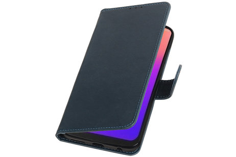 Zakelijke Bookstyle Hoesje voor Motorola Moto G7 Blauw