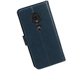 Zakelijke Bookstyle Hoesje voor Motorola Moto G7 Blauw