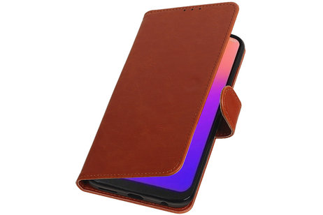 BAOHU Zakelijke Book Case Telefoonhoesje Geschikt voor de Motorola Moto G7 - Portemonnee Hoesje - Pasjeshouder Wallet Case - Bruin