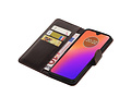 BAOHU Zakelijke Book Case Telefoonhoesje Geschikt voor de Motorola Moto G7 - Portemonnee Hoesje - Pasjeshouder Wallet Case - Mocca