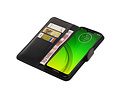 Zakelijke Bookstyle Hoesje voor Motorola Moto G7 Power Zwart