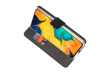 BAOHU Booktype Telefoonhoesjes - Bookcase Hoesje - Wallet Case -  Geschikt voor Samsung Galaxy A30 - Zwart