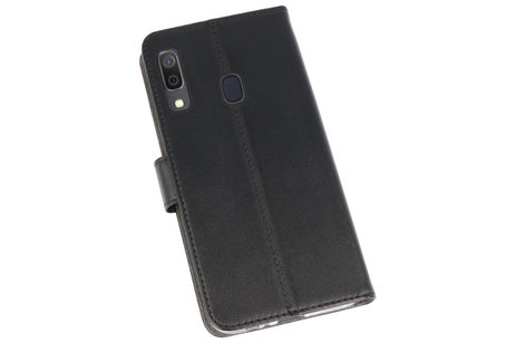 Booktype Telefoonhoesjes - Bookcase Hoesje - Wallet Case -  Geschikt voor Samsung Galaxy A30 - Zwart