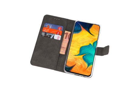 Booktype Telefoonhoesjes - Bookcase Hoesje - Wallet Case -  Geschikt voor Samsung Galaxy A30 - Wit