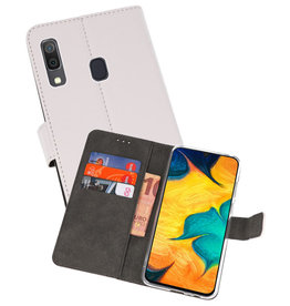 BAOHU Wallet Cases Hoesje Samsung Galaxy A30 Wit