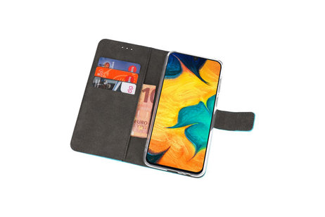 BAOHU Booktype Telefoonhoesjes - Bookcase Hoesje - Wallet Case -  Geschikt voor Samsung Galaxy A30 - Blauw