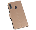 Booktype Telefoonhoesjes - Bookcase Hoesje - Wallet Case -  Geschikt voor Samsung Galaxy A30 - Goud