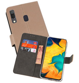 BAOHU Wallet Cases Hoesje Samsung Galaxy A30 Goud