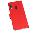 Booktype Telefoonhoesjes - Bookcase Hoesje - Wallet Case -  Geschikt voor Samsung Galaxy A30 - Rood