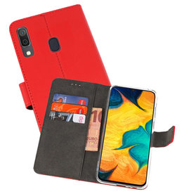 Wallet Cases Hoesje Samsung Galaxy A30 Rood