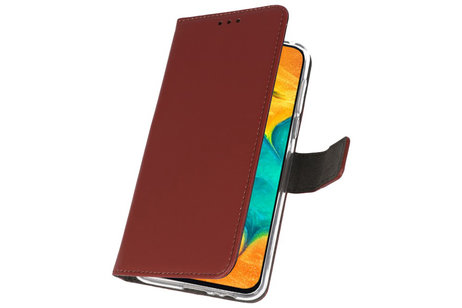 Booktype Telefoonhoesjes - Bookcase Hoesje - Wallet Case -  Geschikt voor Samsung Galaxy A30 - Bruin