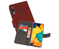 Booktype Telefoonhoesjes - Bookcase Hoesje - Wallet Case -  Geschikt voor Samsung Galaxy A30 - Bruin