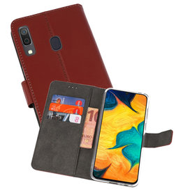 BAOHU Wallet Cases Hoesje Samsung Galaxy A30 Bruin