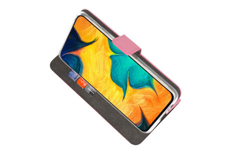BAOHU Booktype Telefoonhoesjes - Bookcase Hoesje - Wallet Case -  Geschikt voor Samsung Galaxy A30 - Roze