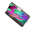BAOHU Booktype Telefoonhoesjes - Bookcase Hoesje - Wallet Case -  Geschikt voor Samsung Galaxy A40 - Wit