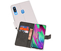 BAOHU Booktype Telefoonhoesjes - Bookcase Hoesje - Wallet Case -  Geschikt voor Samsung Galaxy A40 - Wit