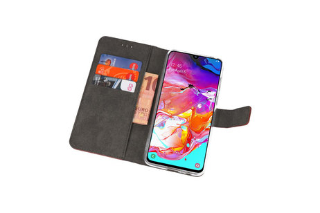 Booktype Telefoonhoesjes - Bookcase Hoesje - Wallet Case -  Geschikt voor Samsung Galaxy A70 - Bruin