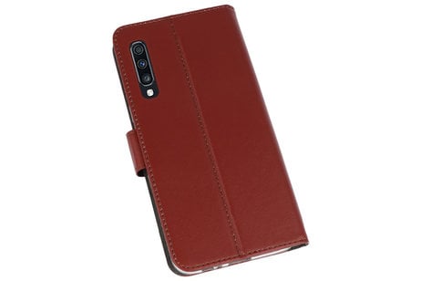 BAOHU Booktype Telefoonhoesjes - Bookcase Hoesje - Wallet Case -  Geschikt voor Samsung Galaxy A70 - Bruin
