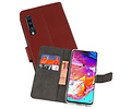 Booktype Telefoonhoesjes - Bookcase Hoesje - Wallet Case -  Geschikt voor Samsung Galaxy A70 - Bruin