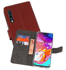 BAOHU Wallet Cases Hoesje Samsung Galaxy A70 Bruin