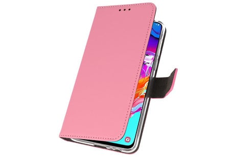 BAOHU Booktype Telefoonhoesjes - Bookcase Hoesje - Wallet Case -  Geschikt voor Samsung Galaxy A70 - Roze