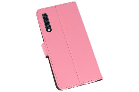 Booktype Telefoonhoesjes - Bookcase Hoesje - Wallet Case -  Geschikt voor Samsung Galaxy A70 - Roze