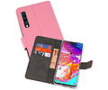 Booktype Telefoonhoesjes - Bookcase Hoesje - Wallet Case -  Geschikt voor Samsung Galaxy A70 - Roze