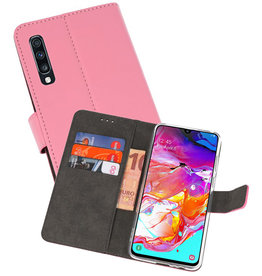 BAOHU Wallet Cases Hoesje Samsung Galaxy A70 Roze