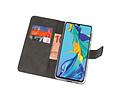 Booktype Telefoonhoesjes - Bookcase Hoesje - Wallet Case -  Geschikt voor Huawei P30 - Zwart