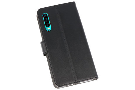 BAOHU Booktype Telefoonhoesjes - Bookcase Hoesje - Wallet Case -  Geschikt voor Huawei P30 - Zwart