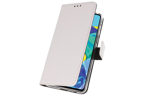 Booktype Telefoonhoesjes - Bookcase Hoesje - Wallet Case -  Geschikt voor Huawei P30 - Wit