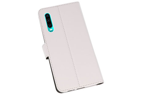 BAOHU Booktype Telefoonhoesjes - Bookcase Hoesje - Wallet Case -  Geschikt voor Huawei P30 - Wit