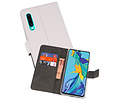 Booktype Telefoonhoesjes - Bookcase Hoesje - Wallet Case -  Geschikt voor Huawei P30 - Wit