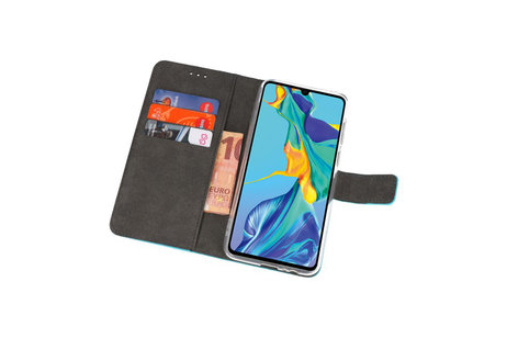 Booktype Telefoonhoesjes - Bookcase Hoesje - Wallet Case -  Geschikt voor Huawei P30 - Blauw