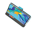 Booktype Telefoonhoesjes - Bookcase Hoesje - Wallet Case -  Geschikt voor Huawei P30 - Blauw