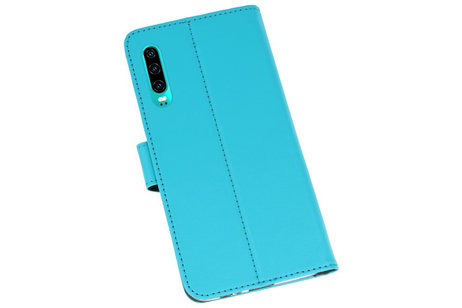 Booktype Telefoonhoesjes - Bookcase Hoesje - Wallet Case -  Geschikt voor Huawei P30 - Blauw