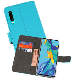 Wallet Cases Hoesje Huawei P30 Blauw